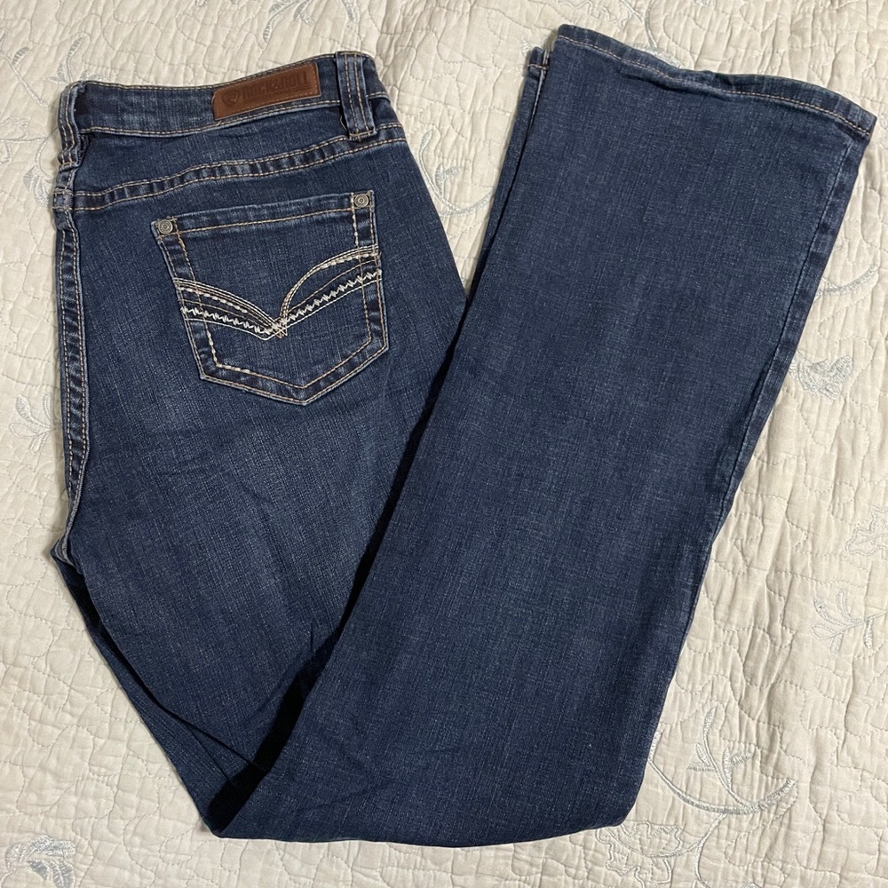 Woman’s rock and roll cowgirl denim